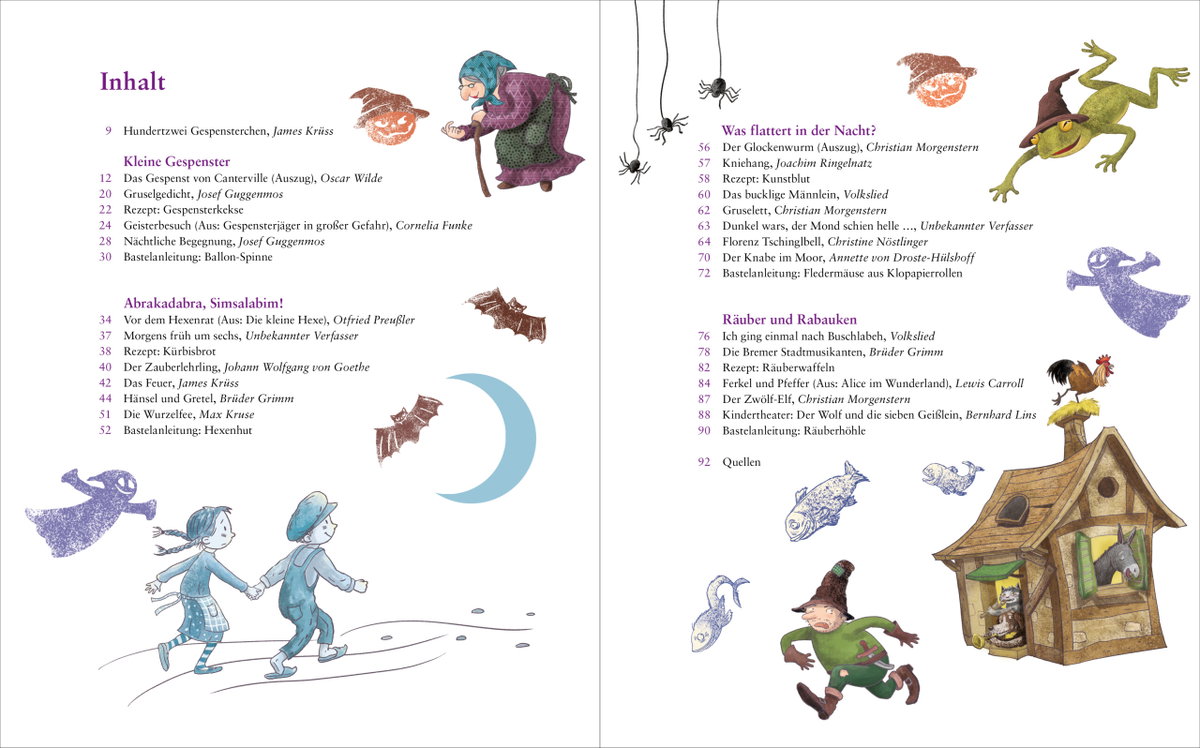 Innenansicht Beispiel aus dem Buch: Geisterspuk und Hexenhut - Ein Hausbuch für die ganze Familie. Mit Bastelideen