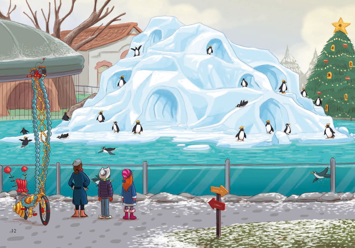 Innenansicht Beispiel aus dem Buch: Tom Turbo: Sieben Pinguine gesucht!