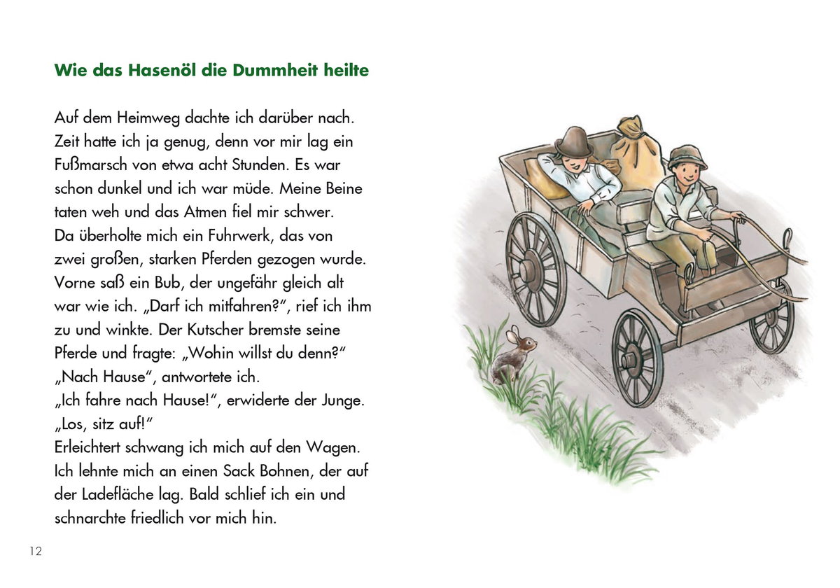 Innenansicht Beispiel aus dem Buch: LESEZUG/Klassiker: Peter Rosegger – Geschichten aus der Waldheimat