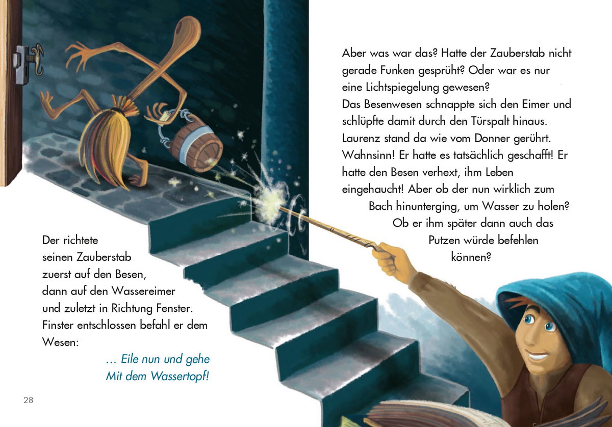 Innenansicht Beispiel aus dem Buch: LESEZUG/Klassiker: Der Zauberlehrling