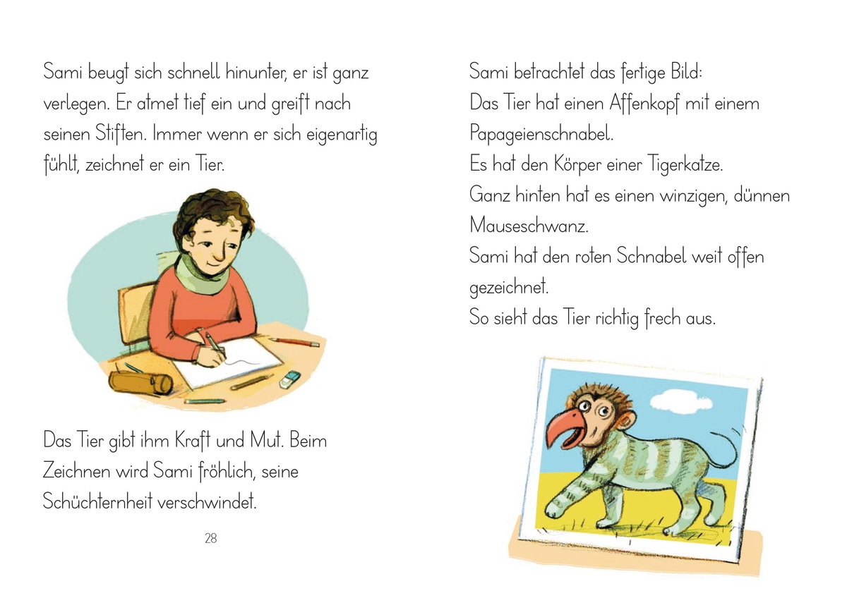 Innenansicht Beispiel aus dem Buch: LESEZUG/2. Klasse: Unsere bunte Klasse
