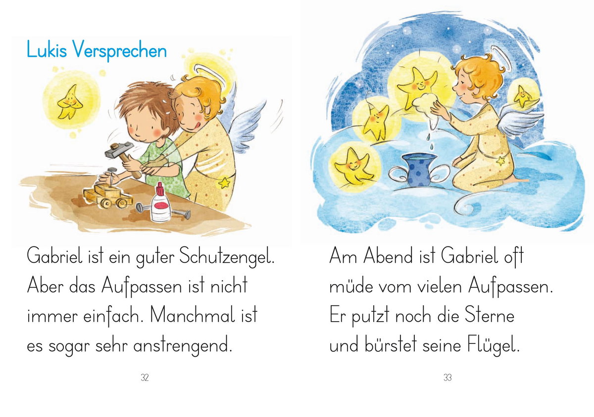Innenansicht Beispiel aus dem Buch: LESEZUG/1. Klasse: Lukis Schutzengel hat viel zu tun
