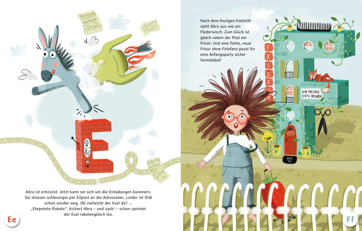 Innenansicht Beispiel aus dem Buch: ABRA ZACK! Eine kunterbunte Reise durch das ABC