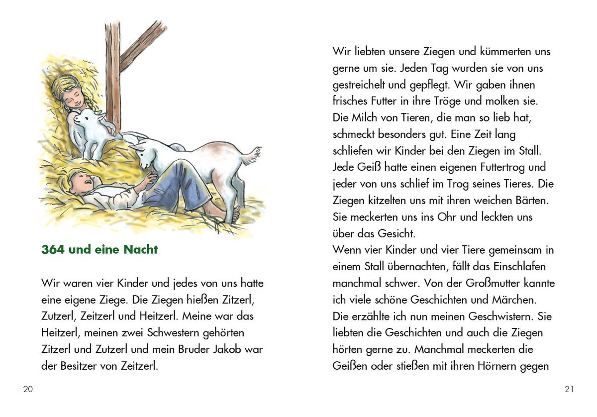 Innenansicht Beispiel aus dem Buch: LESEZUG/Klassiker: Peter Rosegger – Geschichten aus der Waldheimat
