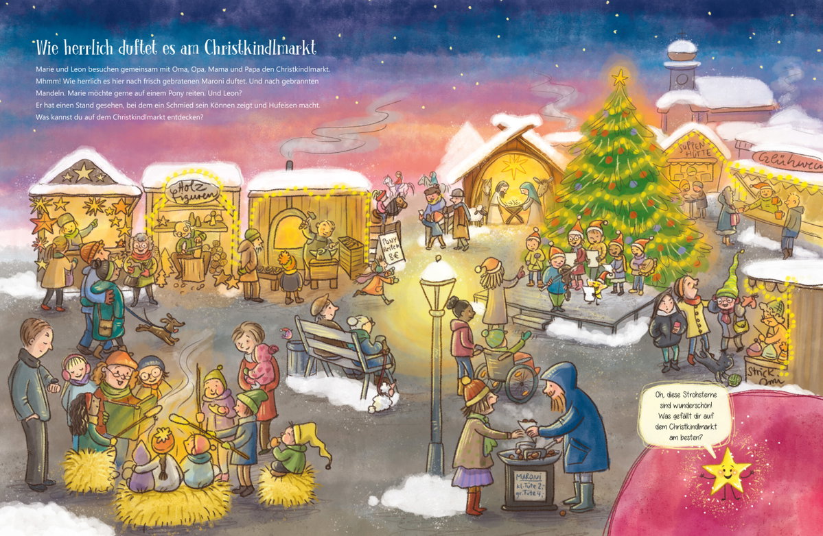 Innenansicht Beispiel aus dem Buch: Mein erstes Buch vom Christkind - mit Klappen