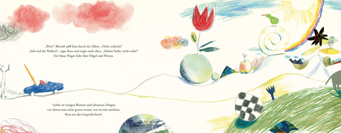 Innenansicht Beispiel aus dem Buch: Rosa und Bleistift - Unterwegs im Land der Bilder