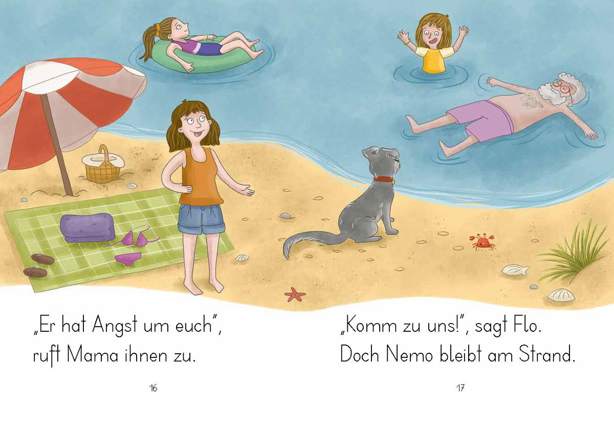 Innenansicht Beispiel aus dem Buch: LESEZUG/1. Klasse: Nemo mag nicht schwimmen