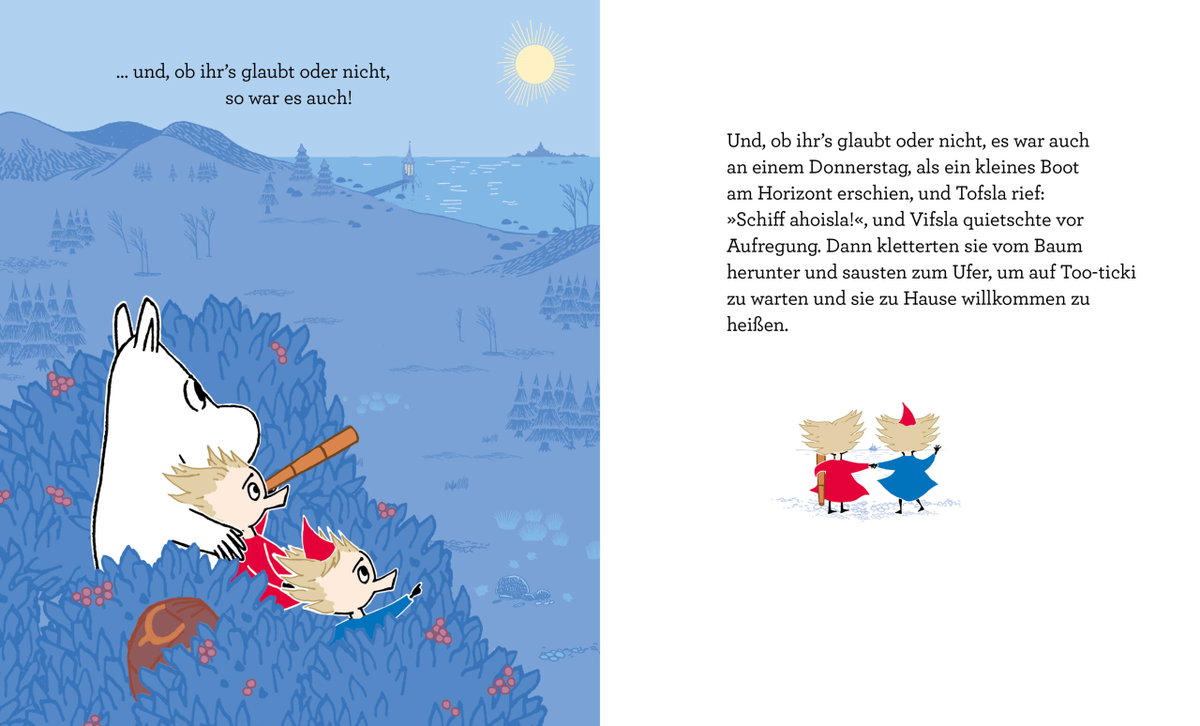 Innenansicht Beispiel aus dem Buch: Mumin und das Lieblingsdings - Ein Pappbilderbuch für die kleinsten Mumin-Fans