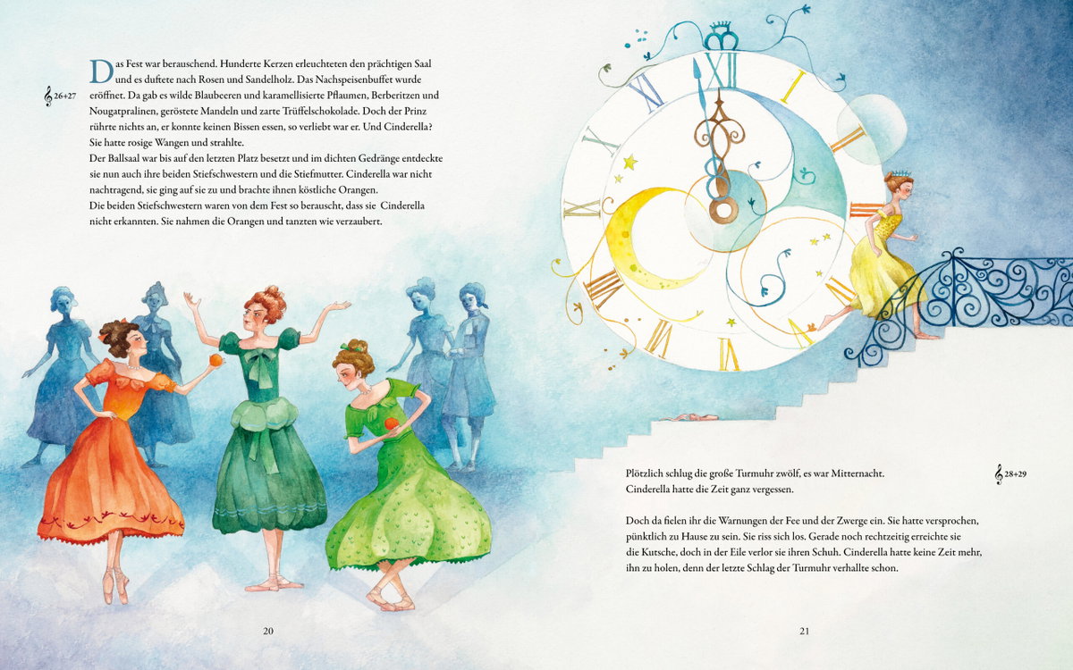 Innenansicht Beispiel aus dem Buch: Musikalischer Ballettzauber (Musikbilderbuch mit Musik zum Streamen)
