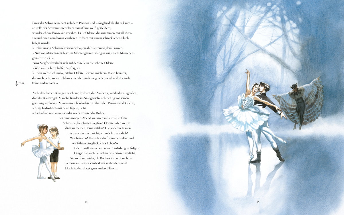 Innenansicht Beispiel aus dem Buch: Musikalischer Ballettzauber (Musikbilderbuch mit Musik zum Streamen)