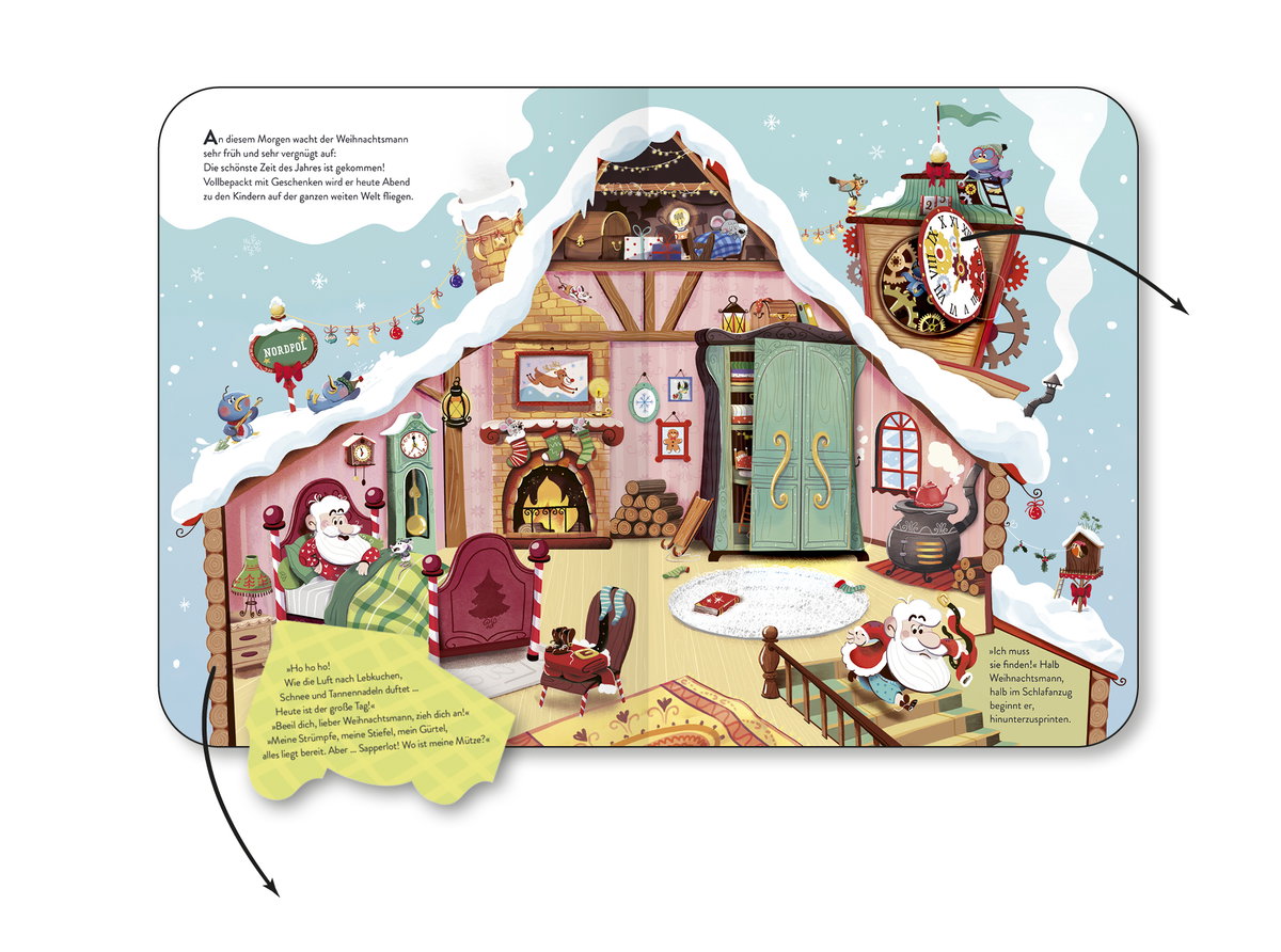 Innenansicht Beispiel aus dem Buch: Wo ist die Mütze vom Weihnachtsmann?