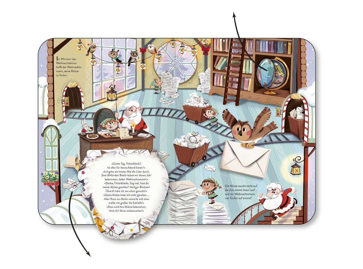 Innenansicht Beispiel aus dem Buch: Wo ist die Mütze vom Weihnachtsmann?