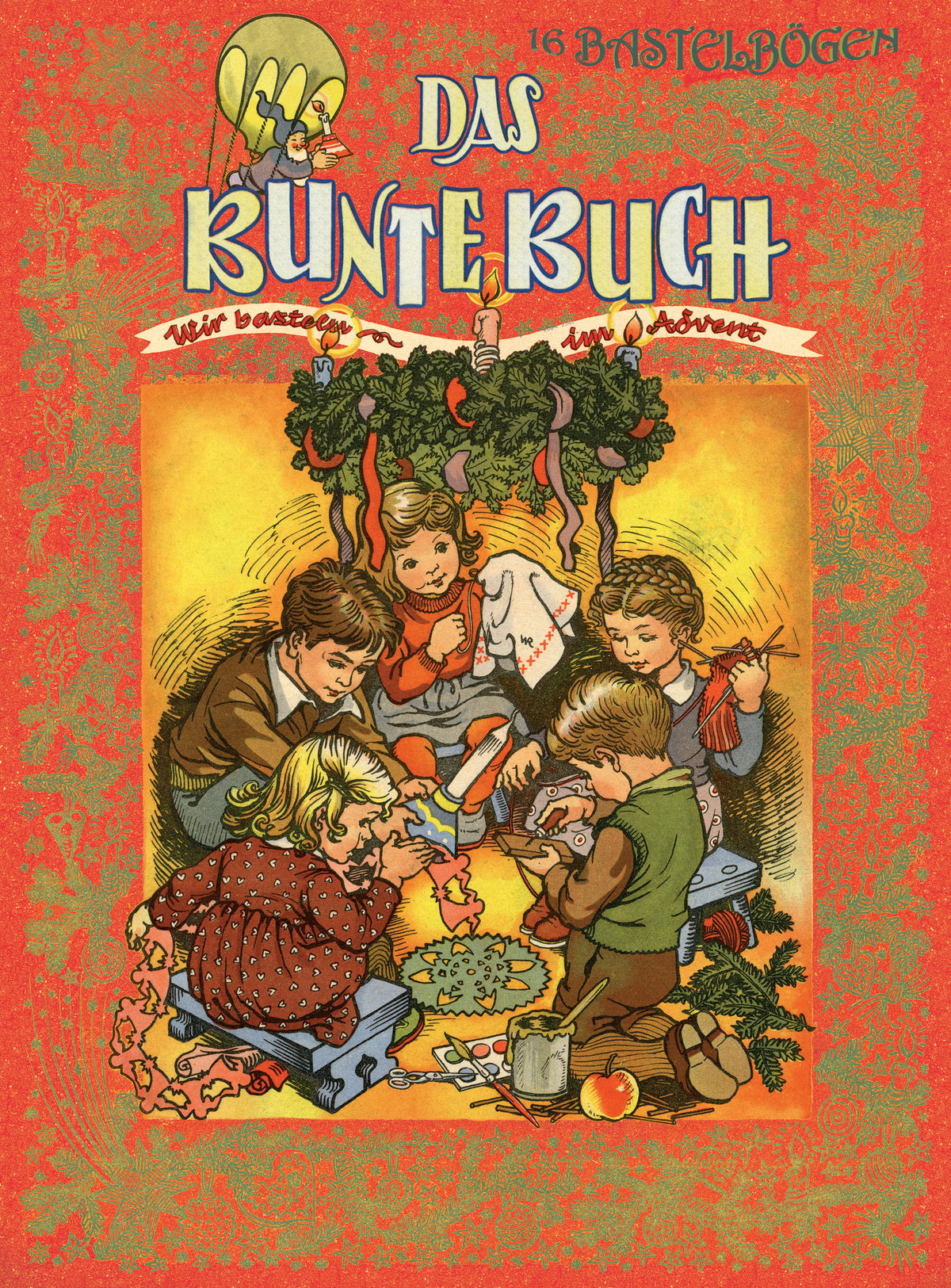 Produktcover des Buches: Das Bunte Buch - Weihnachts-Bastelbögen