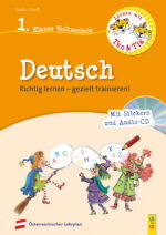 Produktcover des Buches: Lernen mit Teo und Tia Deutsch – 1. Klasse Volksschule mit CD