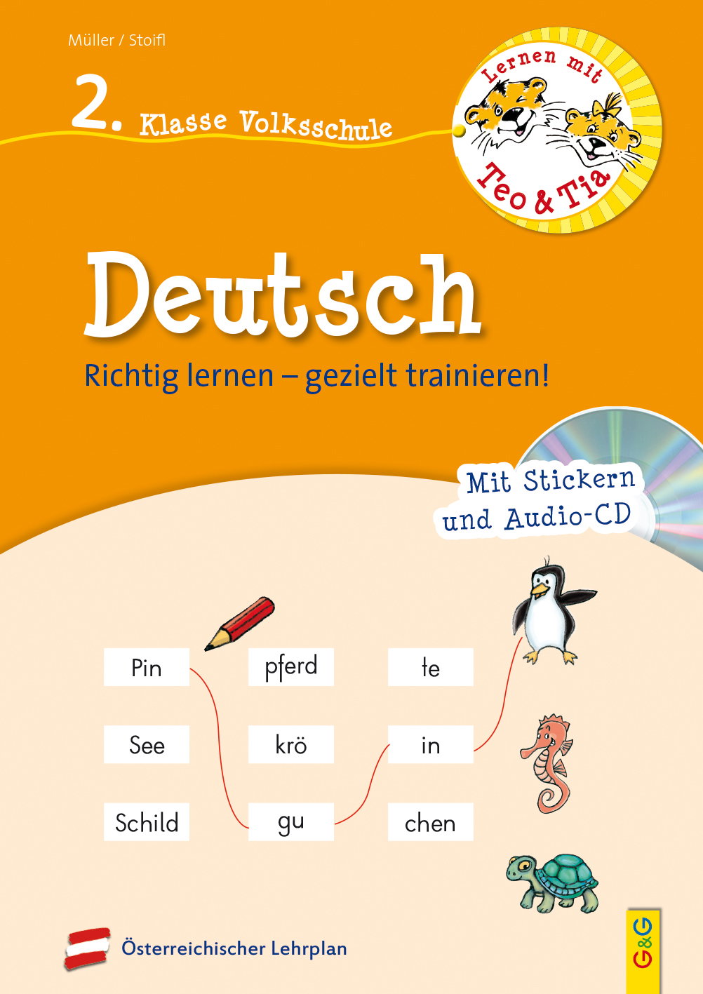 Produktcover des Buches: Lernen mit Teo und Tia Deutsch – 2. Klasse Volksschule mit CD