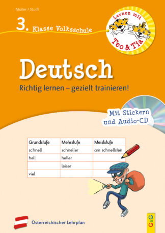 Produktcover des Buches: Lernen mit Teo und Tia Deutsch – 3. Klasse Volksschule mit CD