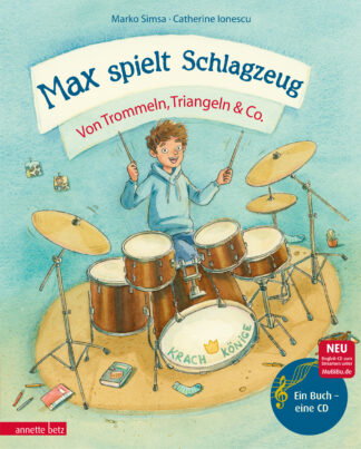 Produktcover des Buches: Max spielt Schlagzeug (Das musikalische Bilderbuch mit CD und zum Streamen)