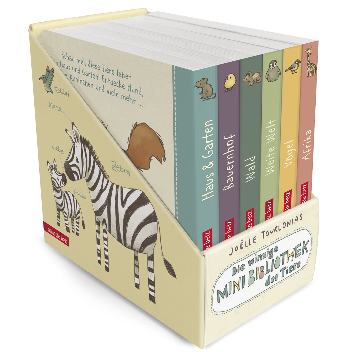 Produktcover des Buches: Die winzige Mini-Bibliothek der Tiere (Die Mini-Bibliothek der Wörter