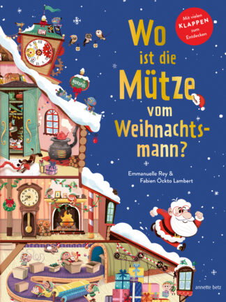 Produktcover des Buches: Wo ist die Mütze vom Weihnachtsmann? - Pappbilderbuch mit Klappen ab 3 Jahren. Weihnachtliches Mitmachbuch voller Überraschungen.