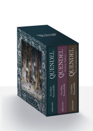 Produktcover des Buches: Quendel. Die Hügelland-Saga: Sprachgewaltige Fantasy im prachtvollen Schuber mit Silberfolienveredelung und Plakat mit Hügellandkarte