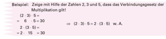 Beispiel zum Verbindungsgesetz - Assoziativgesetz der Multiplikation 