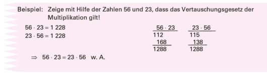 Beispiel zum Vertauschungsgesetzt - Kommutativgesetz der Multiplikation 